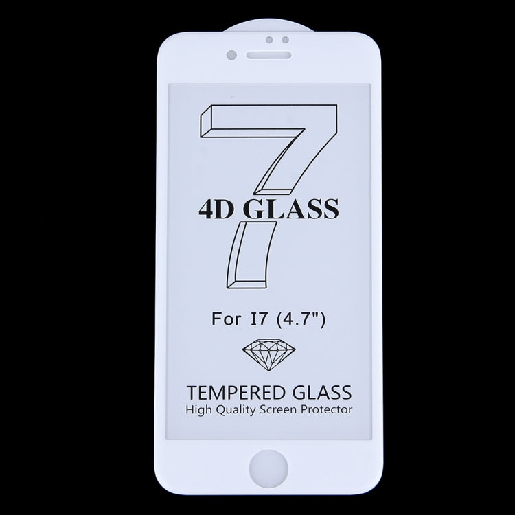 For iPhone 7 0.3mm 9H Surface Hardness 4D Curved Edge Full Screen Tempered Glass Screen Protector