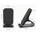 HAMTOD M5 15W Intelligent Dual Coil Design Qi Standard Holder Wireless Charger with Indicator Light, Support Fast Charging, M5 Silver, M5 Black
