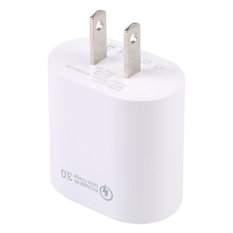 LZ-2117 18W QC3.0 3.1A USB Fast Charger, US Plug, US Plug