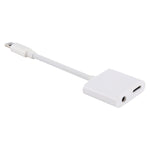 8 Pin Female + 3.5mm Audio Female to 8 Pin Male Charging & Listening Converter Adapter