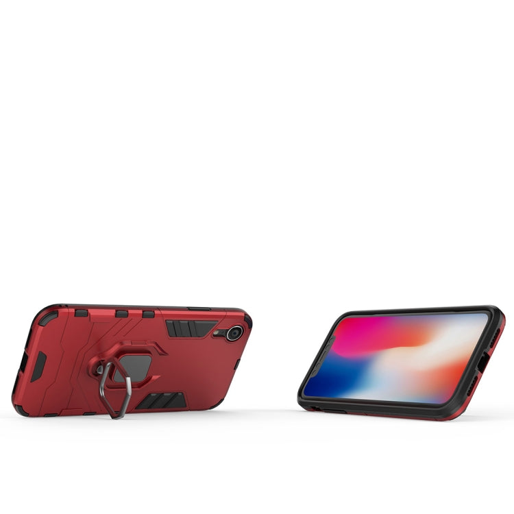 For iPhone XR PC + TPU Shockproof Protective Case with Magnetic Ring Holder, For XR