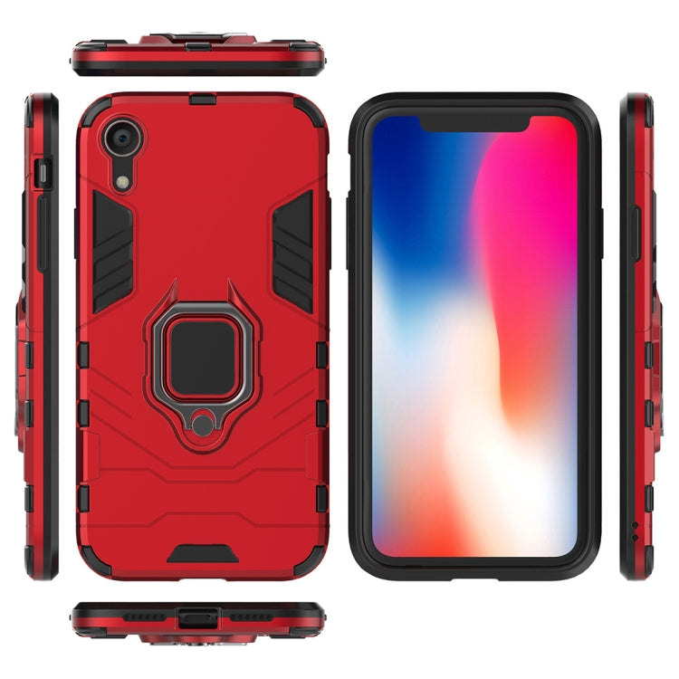 For iPhone XR PC + TPU Shockproof Protective Case with Magnetic Ring Holder, For XR