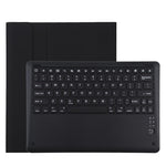 T129 Detachable Bluetooth Black Keyboard Microfiber Leather Tablet Case for iPad Pro 12.9 inch (2020), with Holder, Black Keyboard