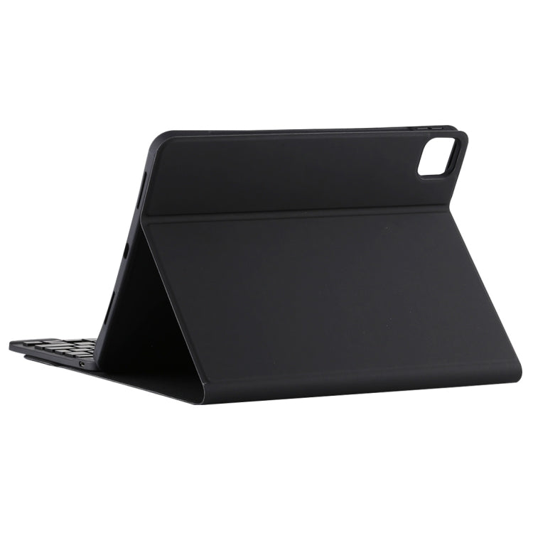 TG11BS Detachable Bluetooth Black Keyboard + Microfiber Leather Tablet Case for iPad Pro 11 inch (2020), with Backlight & Pen Slot & Holder, Black Keyboard