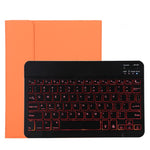 TG11BS Detachable Bluetooth Black Keyboard + Microfiber Leather Tablet Case for iPad Pro 11 inch (2020), with Backlight & Pen Slot & Holder, Black Keyboard