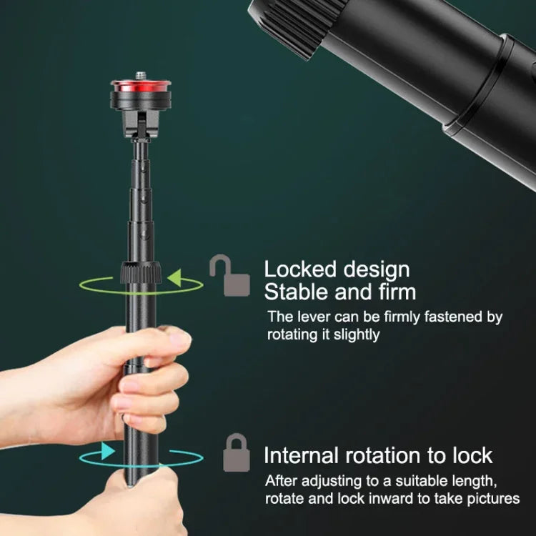 Aluminum Alloy Mobile Phone Bluetooth Selfie Stick Live Floor Tripod Bracket, Height: 1.5m, Height: 1.5m