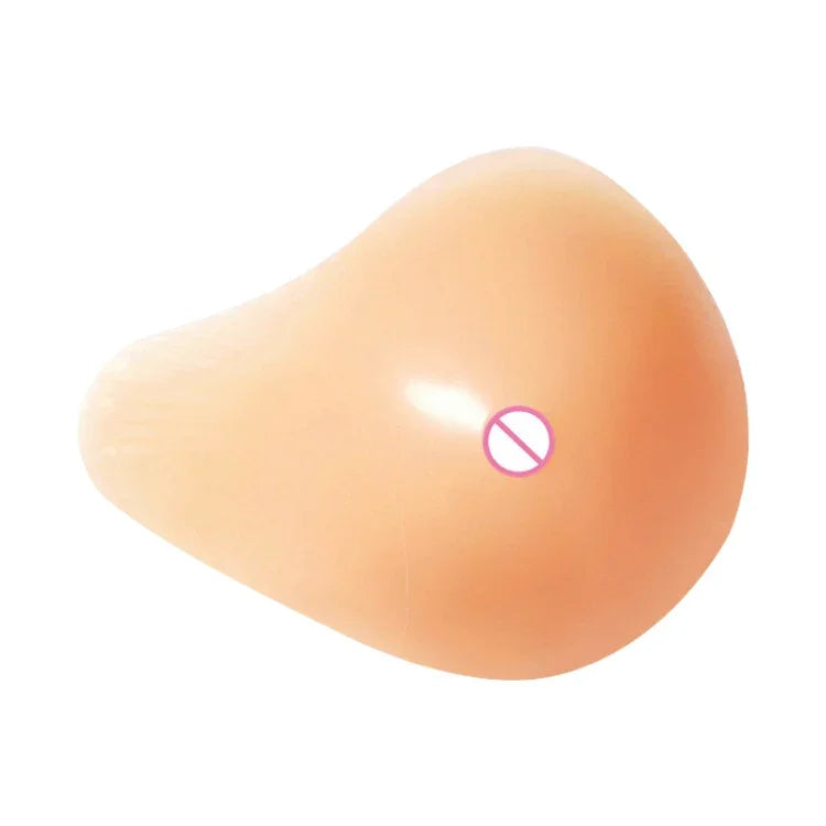 AS3 Spiral Shape Postoperative Rehabilitation Fake Breasts Silicone Breast Pad Nipple Cover 260g/Right, 260g/Right