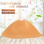 AS3 Spiral Shape Postoperative Rehabilitation Fake Breasts Silicone Breast Pad Nipple Cover 260g/Right, 260g/Right