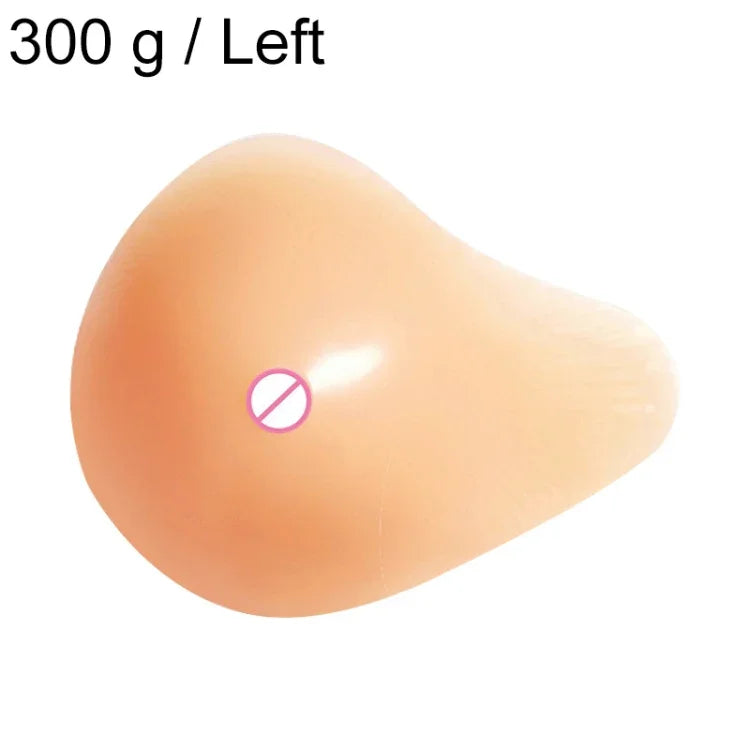 AS4 Spiral Shape Postoperative Rehabilitation Fake Breasts Silicone Breast Pad Nipple Cover 300g/Left, 300g/Left
