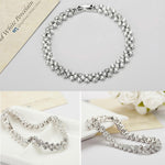 17cm Fashion Zircon Encrusted Roman Bracelets Platinum-plated Bracelet Jewelry, 17cm