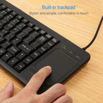 DS-8800 USB Interface Prevent Water Splashing Laser Engraving Character One-piece Wired Touchpad Keyboard, Length: 1.5m, DS-8800 USB