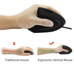 CM0093 Wired Version 2.4GHz Three-button Vertical Mouse for Left-hand, Resolution: 1000DPI / 1200DPI / 1600DPI, Cable Length：1.7m, Wired Version