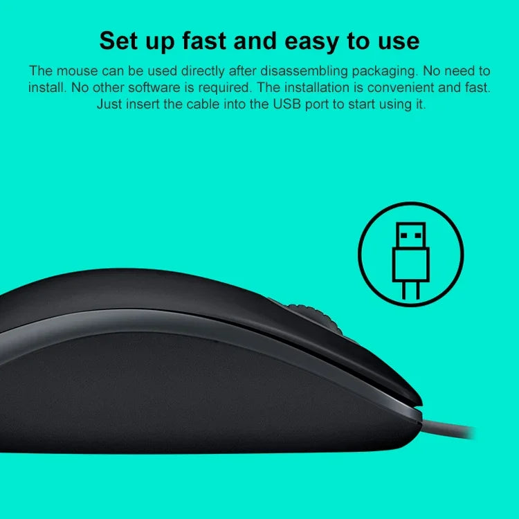 Logitech M110 1000DPI Wired Mouse USB Silent Mouse