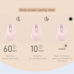 HXSJ M107 4-buttons 1600 DPI 2.4GHz Wireless Mouse, Battery Version, Dual Mode Rechargeable