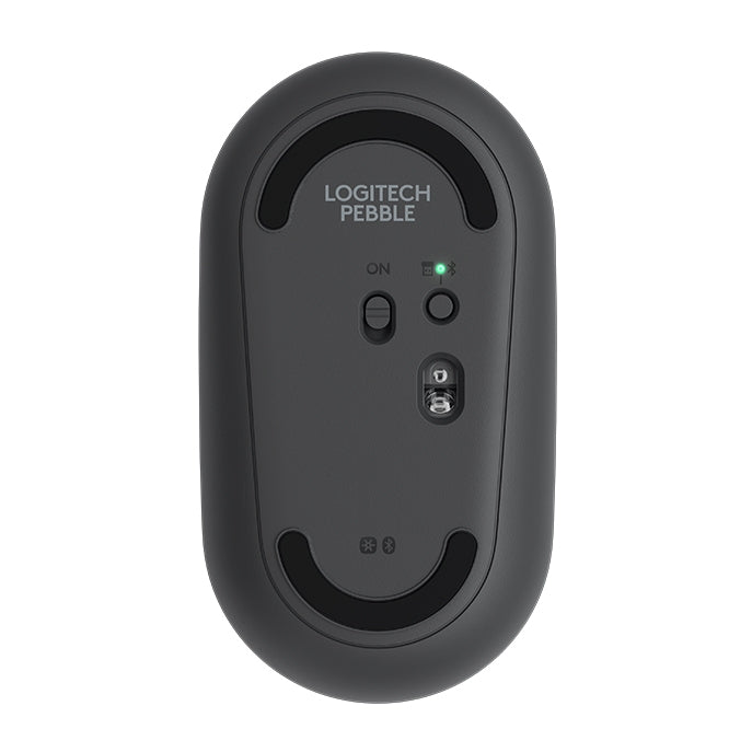 Logitech Pebble Cobblestone Shape Thin 3-keys 1000DPI Mute Wireless Bluetooth Optical Mouse, Wireless Range: 10m