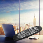 C120 Back-light Air Mouse 2.4GHz Wireless Keyboard 3D Gyroscope Sense Android Remote Controller for PC, Android TV Box / Smart TV, Game Devices, White Backlight Keyboard