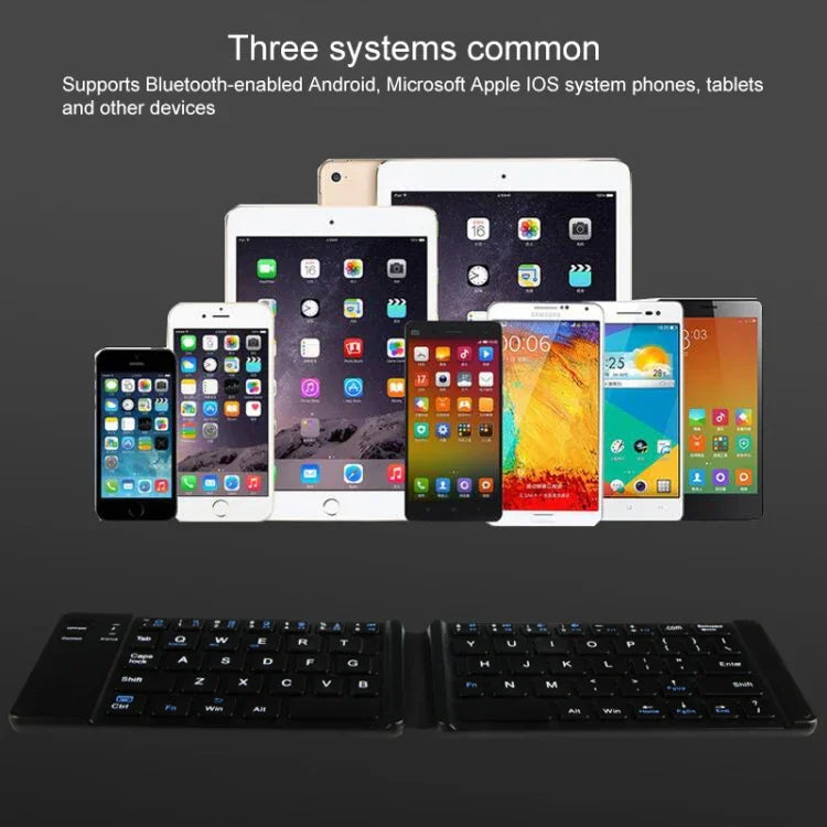 K018 USB Charging Foldable 67 Keys Bluetooth Wireless Keyboard