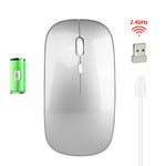 HXSJ M80 2.4GHz Wireless 1600DPI Three-speed Adjustable Optical Mute Mouse, Silver, White, Black, Grey, Gold, Rose Gold