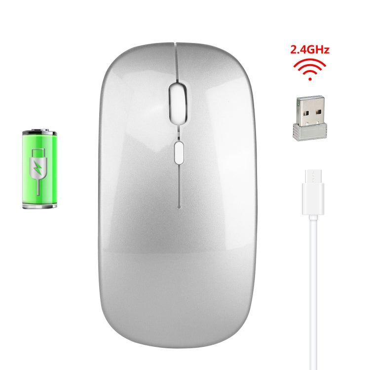 HXSJ M80 2.4GHz Wireless 1600DPI Three-speed Adjustable Optical Mute Mouse, Silver, White, Black, Grey, Gold, Rose Gold
