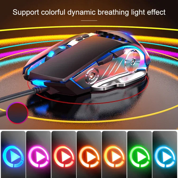 YINDIAO V2 Silent Mechanical Feel Gaming Keyboard Mouse Set
