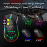HXSJ J900 6 Keys RGB Lighting Programmable Gaming Wired Mouse (White), J900(Black), J900(White)