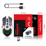 ZERODATE T30 2.4GHz 2400DPI Three-speed Adjustable RGB Backlight Wireless Optical Mouse, T30 White