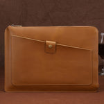Universal Genuine Leather Business Zipper Laptop Tablet Bag For 12 inch and Below, 12 inch