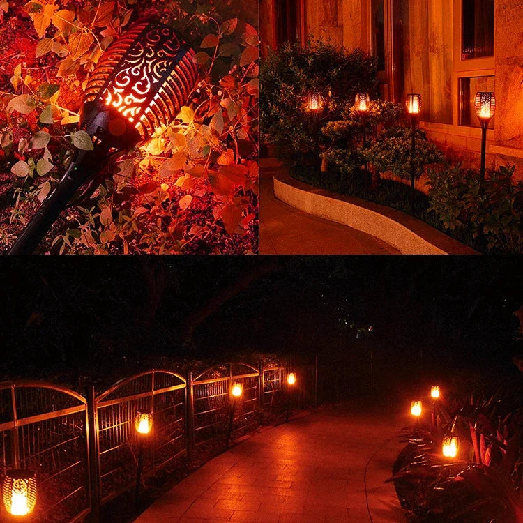 96 LED Solar Flame Light Outdoor Garden Lawn Light Garden Landscape Torch Light