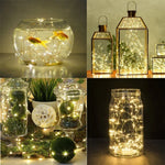 20 LEDs 2700-2900K Rope Fairy Light For Party / Holiday, Length: 2m, DC 6V, 6 PCS 2m