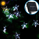 Star Shape 20 LEDs Outdoor Garden Christmas Festival Decoration Solar Lamp String