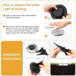 2 PCS 12 LEDs Solar Powered Buried Light Under Ground Lamp IP65 Waterproof Outdoor Garden Street Light, 12 LEDs