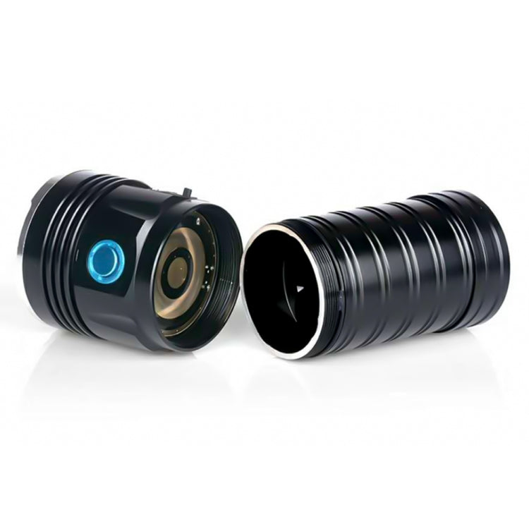 3 Gears, K18MAX 18xT6, Luminous Flux: 5400lm LED Flashlight, Without Battery