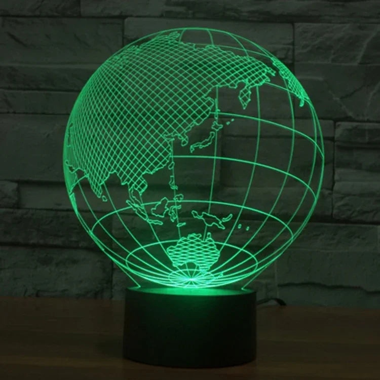 7 Color Discoloration Creative Visual Stereo Lamp Desk Lamp Night Light, Asia Style