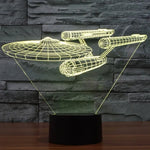 7 Color Discoloration Creative Visual Stereo Lamp Desk Lamp Night Light, Star Trek Battleship Style