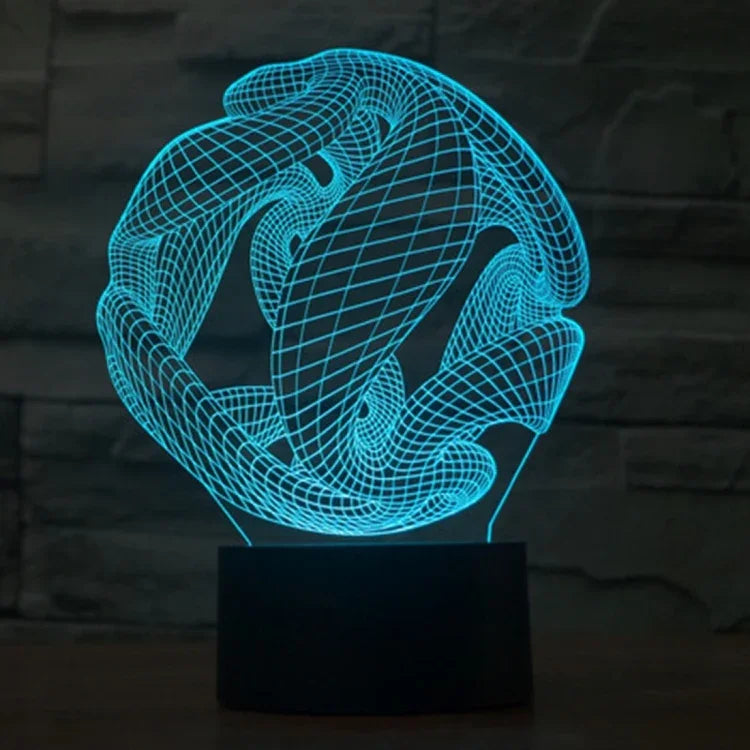 7 Color Discoloration Creative Visual Stereo Lamp Desk Lamp Night Light, Abstract Style Model 7
