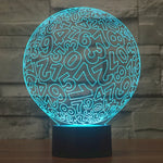 7 Color Discoloration Creative Visual Stereo Lamp Desk Lamp Night Light, Numbers Style