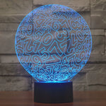 7 Color Discoloration Creative Visual Stereo Lamp Desk Lamp Night Light, Numbers Style