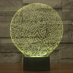 7 Color Discoloration Creative Visual Stereo Lamp Desk Lamp Night Light, Numbers Style