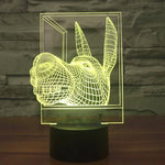 7 Colour Discoloration Creative Visual Stereo Lamp Desk Lamp Night Light, Donkey Shape
