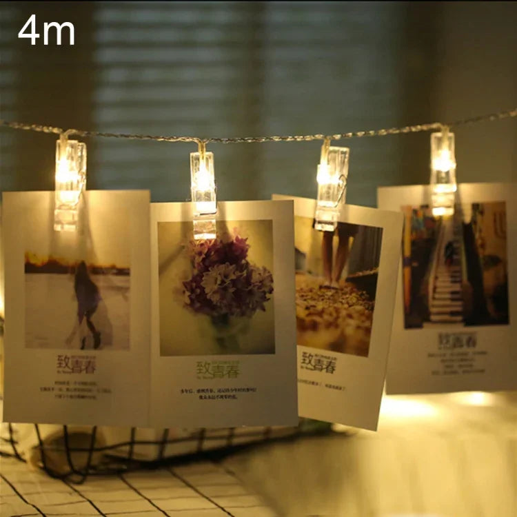 40 LEDs 3 x AA Batteries Box Chains Lamp Decorative Light for Home Hanging Pictures, DIY Party, Wedding, Christmas Decoration, 4m