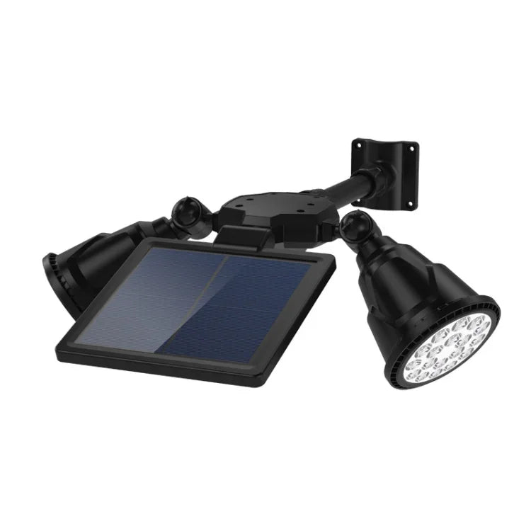 Solar Powered Robot LED Spotlight Double-headed Smart Sensor Light for Outdoor Lawn