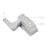 0.3W Universal Inner Hinge LED Sensor lamp Cupboard 3 LEDs Night light Auto ON/OFF Bulb, 1 PCS White Light, 1 PCS Warm White