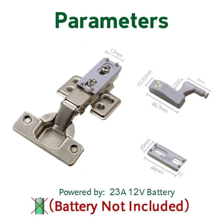 0.3W Universal Inner Hinge LED Sensor lamp Cupboard 3 LEDs Night light Auto ON/OFF Bulb, 1 PCS White Light, 1 PCS Warm White