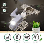 0.3W Universal Inner Hinge LED Sensor lamp Cupboard 3 LEDs Night light Auto ON/OFF Bulb, 1 PCS White Light, 1 PCS Warm White