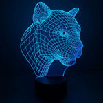 7 Color Discoloration Creative Visual Stereo Lamp Desk Lamp Night Light, Leopard Style