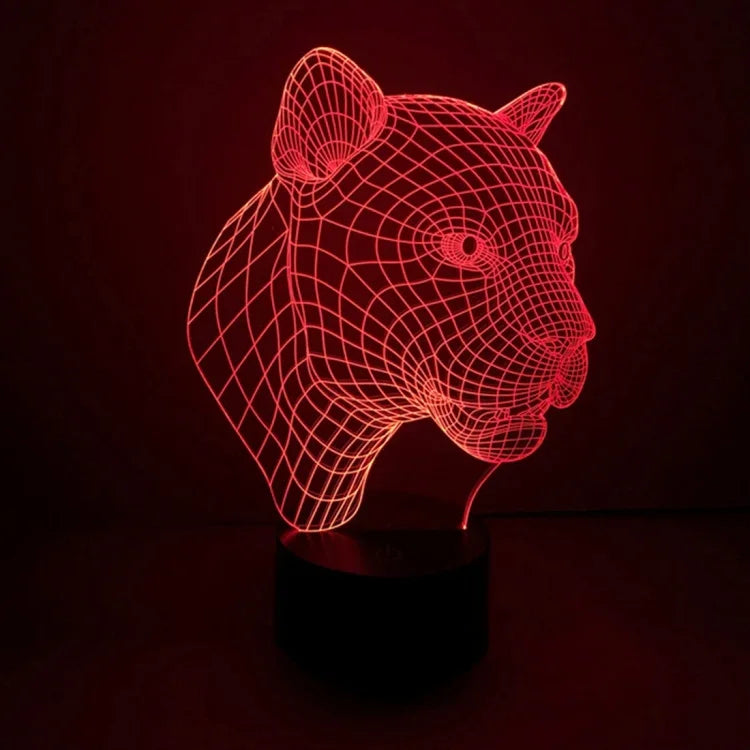 7 Color Discoloration Creative Visual Stereo Lamp Desk Lamp Night Light, Leopard Style