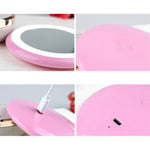 OneFire 1W 10 LEDs Multi-function Rechargeable Donut Shaped Makeup Mirror LED Desk Lamp Night Light, DC 5V, 1W Pink