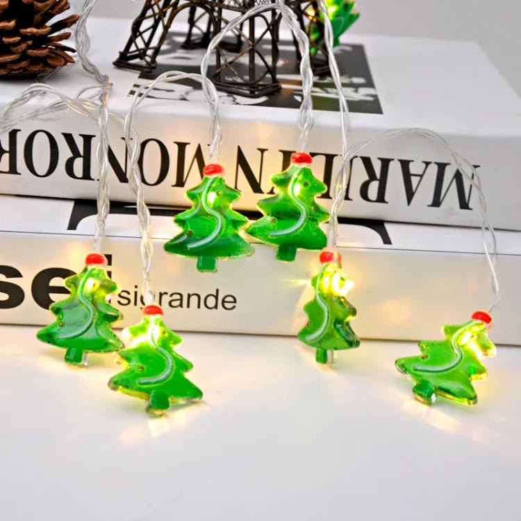 1.5m 10 Lights Christmas Snowman LED Decorative Light String, Christmas Snowman