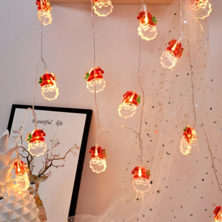 1.5m 10 Lights Christmas Snowman LED Decorative Light String, Christmas Snowman