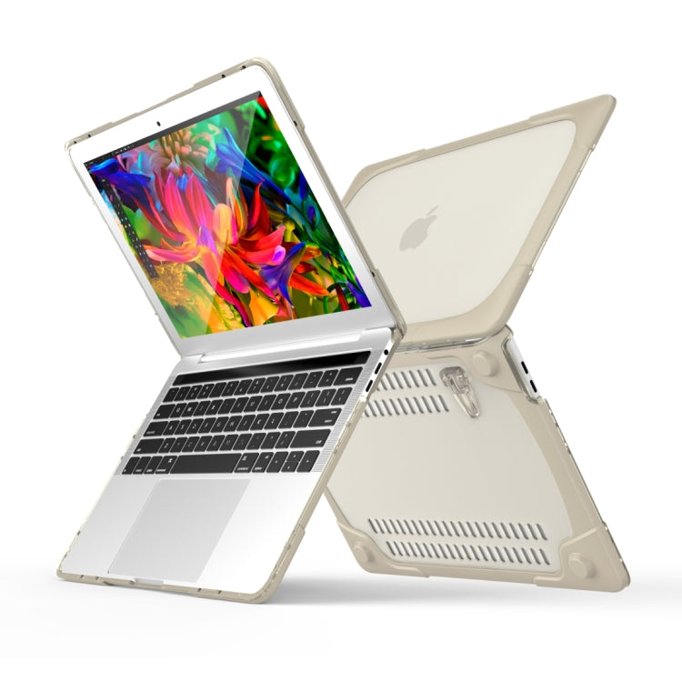 For Macbook Pro 13.3 inch (A1708) & with Touchbar (A1706) Laptop TPU + PC Folding Shockproof Protective Case with Holder, For Macbook Pro 13.3 inch with Touch Bar